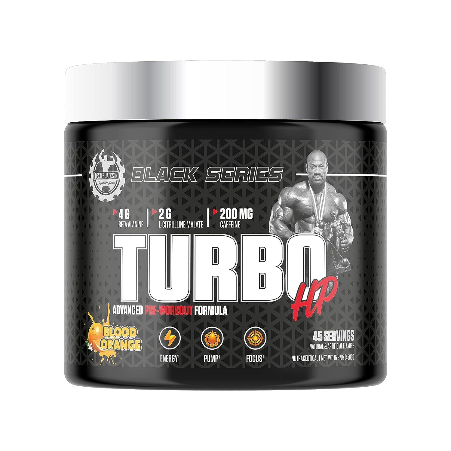 Dexter Jackson Black Series Pre Workout Turbo Hp 45 Servings